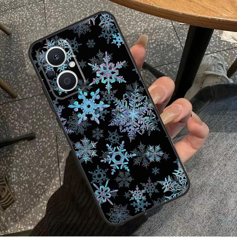 Snow Snowflake Winter For OPPO Reno 14 13 12 11 10 Pro 8T 11F 12F 13F 14F 7 8 Lite OPPO Find X8 X6 X5 Pro Case
