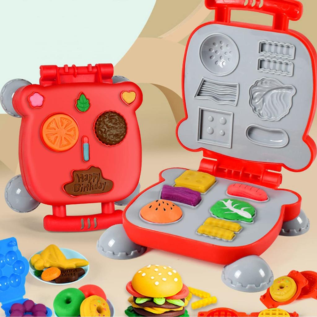 OTONOPI Wheat Clay Clay 12 Play Pretend Naturally Ages Clay, Clay, Toy, Set, Colors, Cooking, Kitchen, Hamburger, House, Play, Children's Toys,