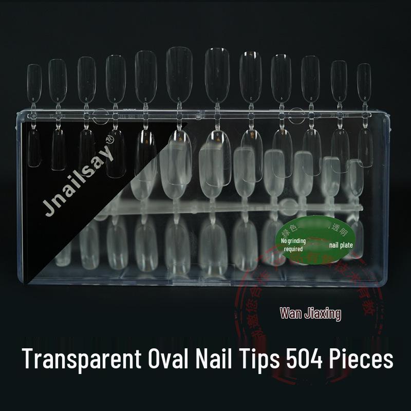 Boxed Nail Art Stickers: 500 Half & Full Cover Transparent Matte French Style Dual-Use Nail Tips