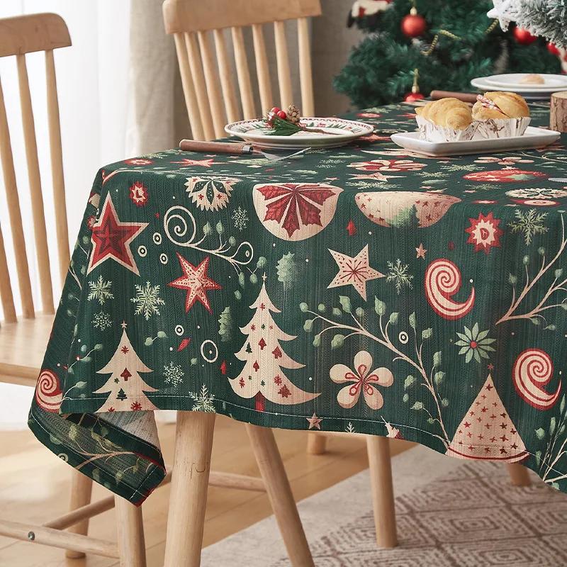 American Tablecloth Christmas Theme Tablecloth Christmas Bell Tablecloth Holiday Decoration