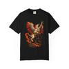 Griffin Bronze Cage Graphic T-Shirt Black Front Print Comfort Colors 1717