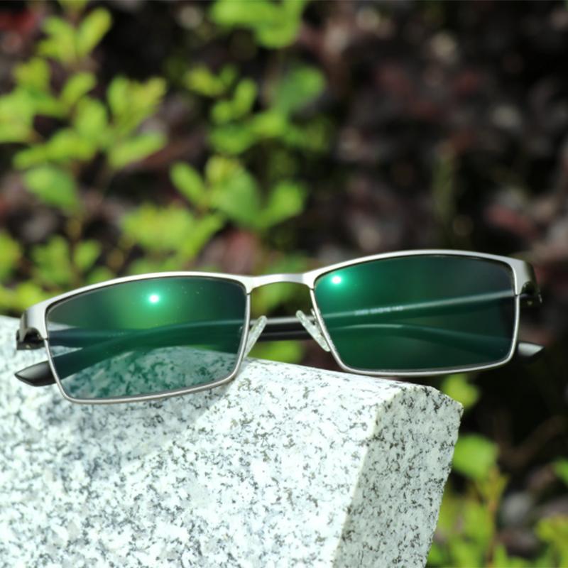 Photochromism Finished Nearsight Myopia Eyeglasses Full Metal Frames Degree Lens Diopters Glasses -1 -1.5 -2 -2.5 -3 -4 To -6
