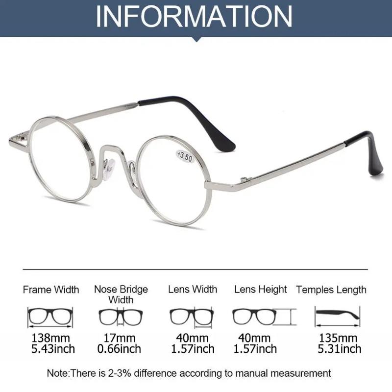 Fashion Round Reading Glasses Classic Anti Blue-ray Presbyopia Eyeglasses Anti Blue Light Computer Glasses Vision Care +1.0~+4.0