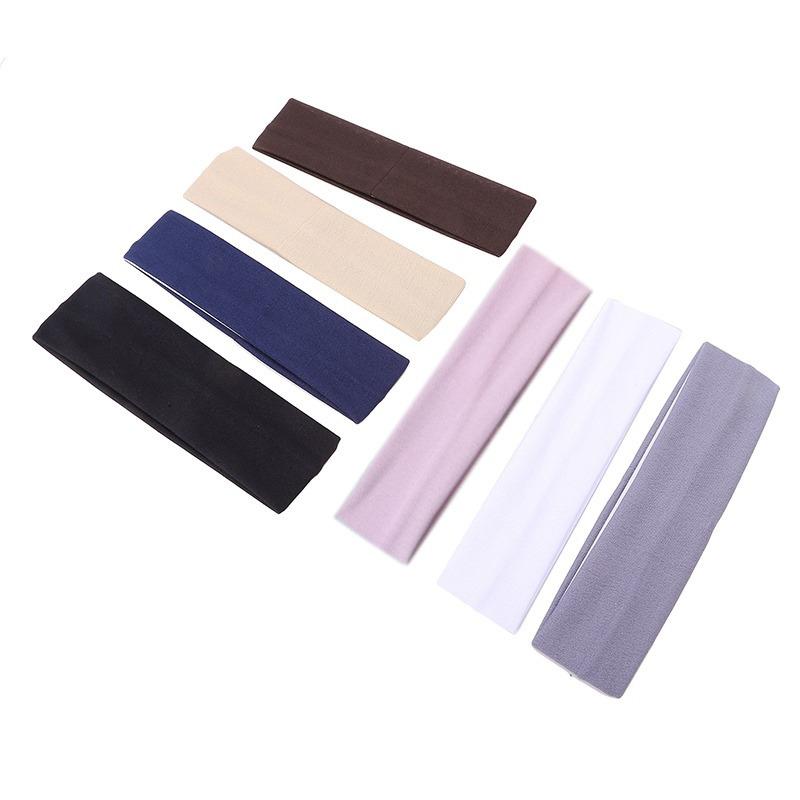 Solid Color Sporty Headband Elastic Sweat-absorbing Wide Hairband Yoga Fitness Running Fashion Outdoor Sports Headwrap