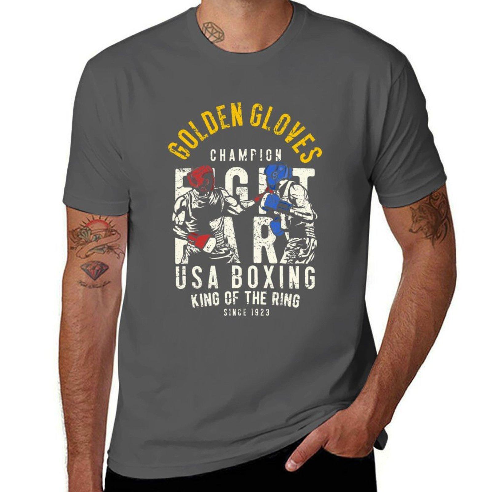 

Golden Gloves Boxing T-Shirt cotton t shirts high quality t shirts cotton 100% T-Shirt 4XL