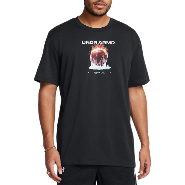 Under Armour Fire Ice High Weight Basketball Short Sleeve T-Shirt Men Tops Black 1387407-001