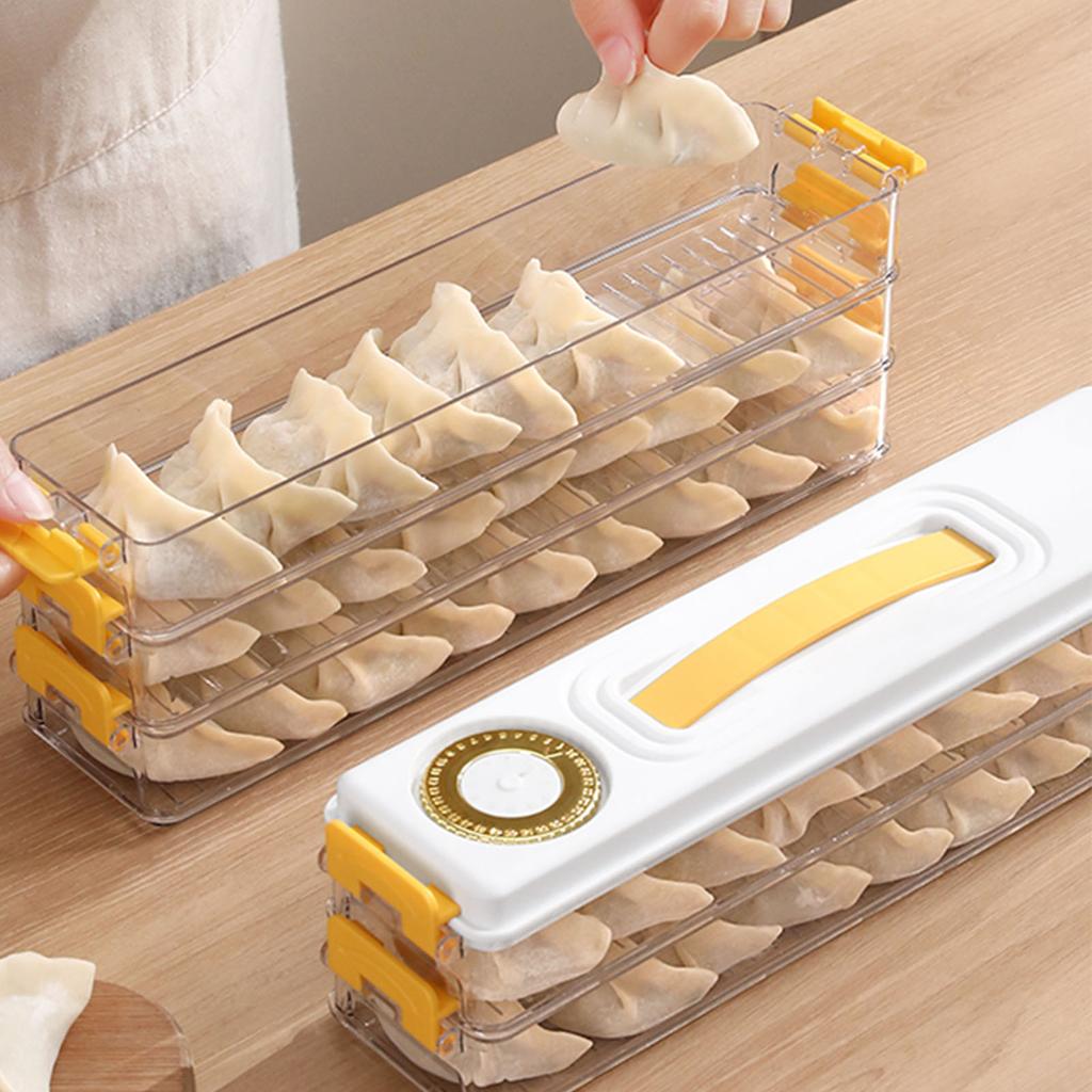 Dumpling Storage Container Food Grade Plastic Refrigerator Dumpling Storage Box for Home