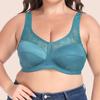 Wire Free Thin Bra Large Size Lingerie Lace Wide Straps Minimizer Women B C D E F G