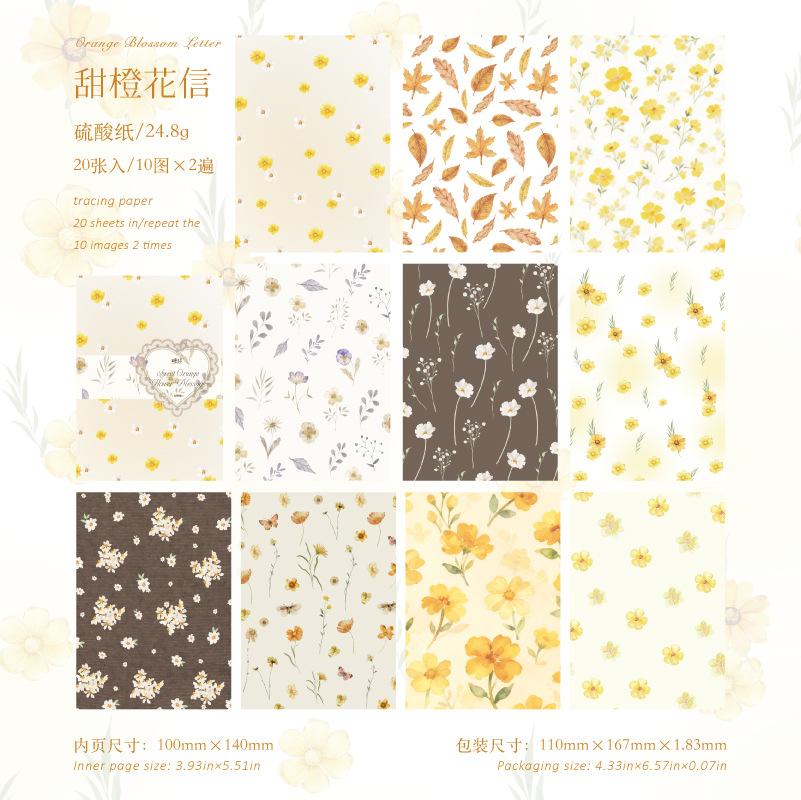 20pcs/lot Memo Pads Material Paper Omotoki Garden Diary DIY Scrapbooking Cards Junk Journal Retro Background Decoration Paper
