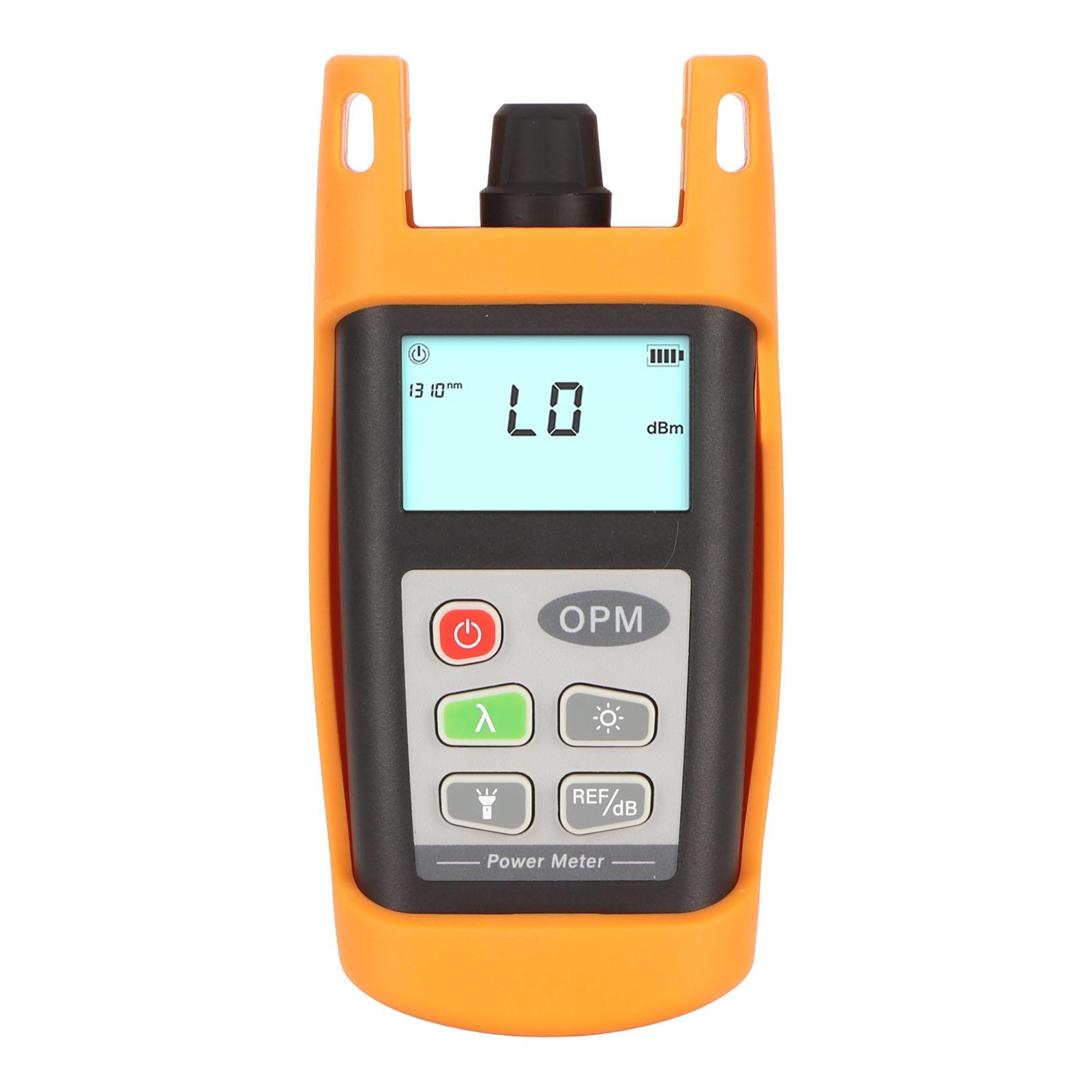 

Fiber Optical Power Meter ‑50 to +26dBm Measuring Range Shockproof Fiber Light Tester with Backlit