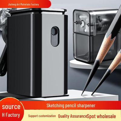 Handgekurbelter Kohle- und Skizzenbleistiftspitzer mit automatischer Zuführung für Kunststudenten