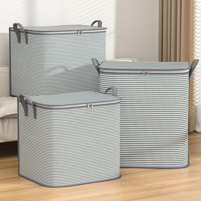 Sac de Rangement pour Garde-robe Fermeture Éclair avec Poignée Panier de Rangement pour Vêtements Organisateur de Placard