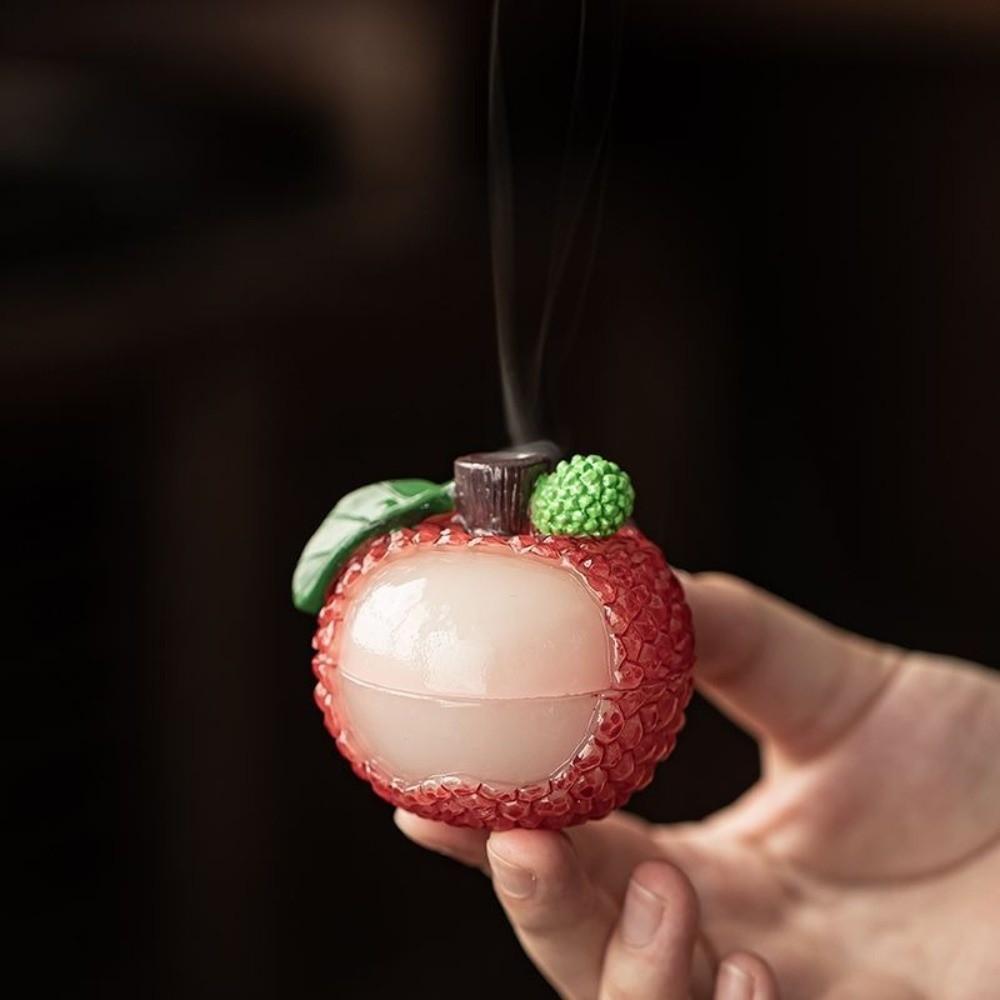 Resin Fruit Aromatherapy Stove Home Ornaments Mini Incense Burner Litchi Incense Burner  Indoor