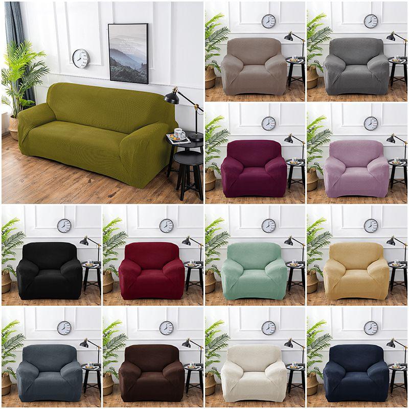 Luxurious Stretch Home Chair Sofa Cover In Solid Color For All Season Comfort