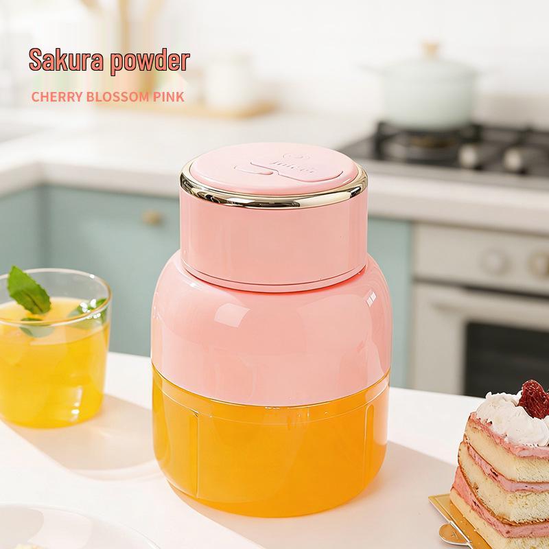

Portable Wireless Juicer Cup: Large Capacity Electric Fruit Juice Maker 650ML (6-blade head) цвітіння вишні, рожевий колір