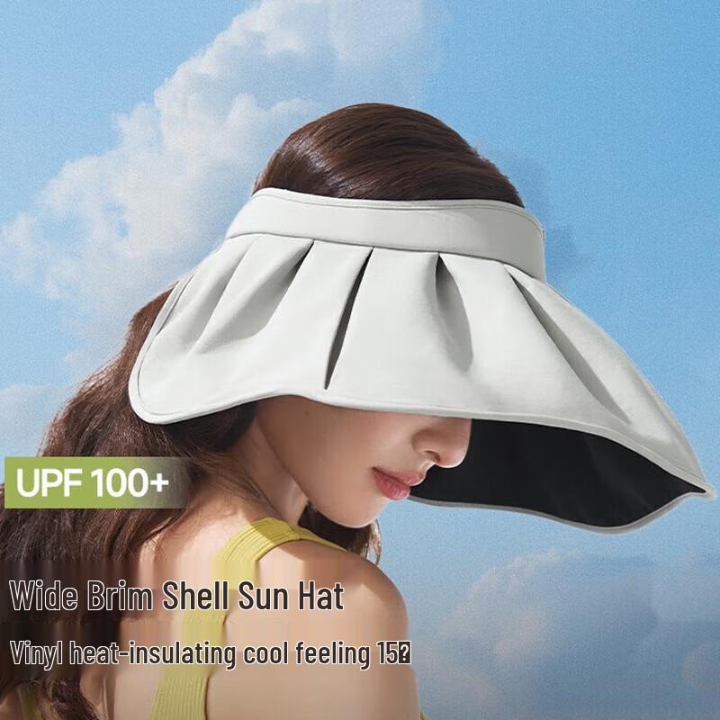 Beneunder Women's Wide-Brim UV Protection Visor Sun Hat