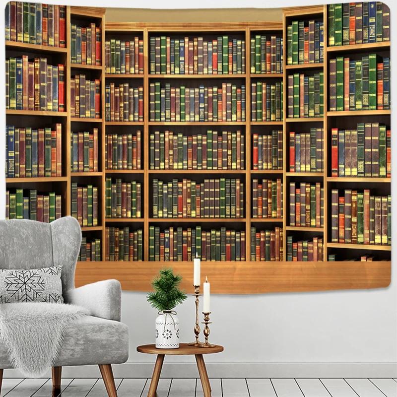 Tapestry Retro Magic Bookcase Tapestry Mysterious Library Tapestries Wall Hanging Art Throw  Bedroom Living Room Home