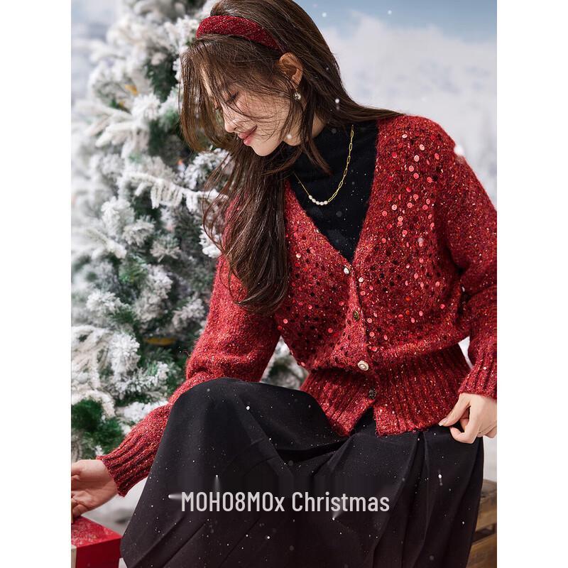 Women s Winter Thickened V-Neck Knitted Sweater One Size 5590₽