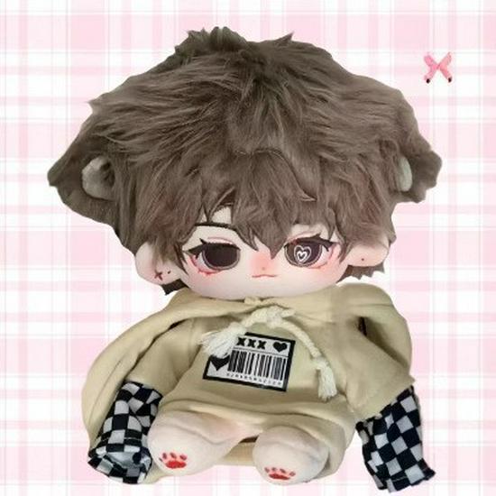 20cm Little Wolf Cub Plush Doll - High-Quality, Handsome Creative Gift for Bestie