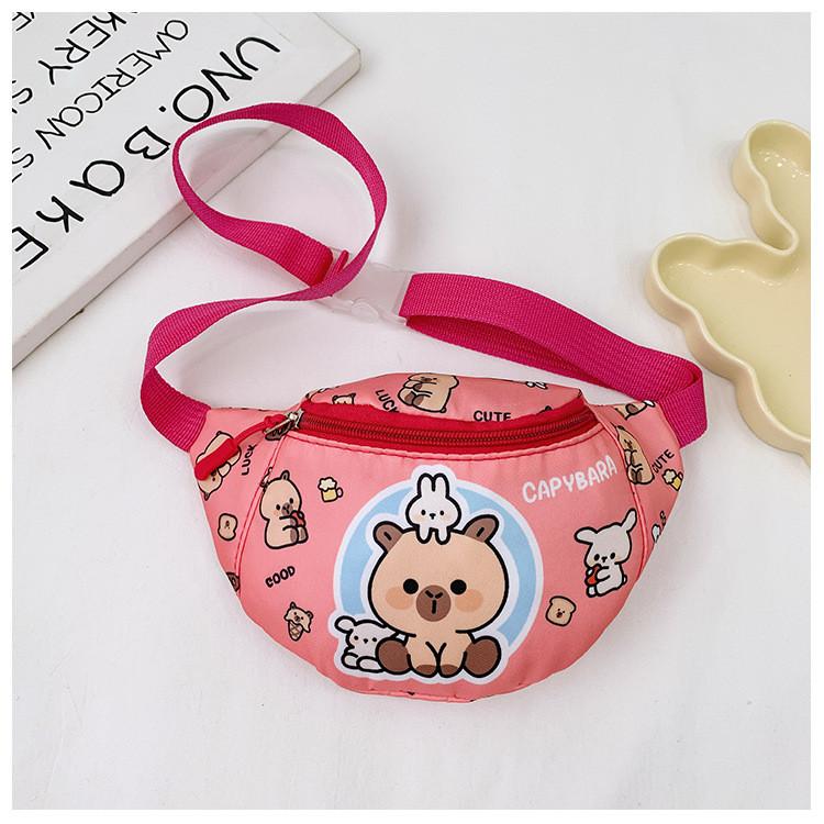 Crossbody Printed Capybara Chest Bag Children Cartoon Outdoor Leisure Waist Pack