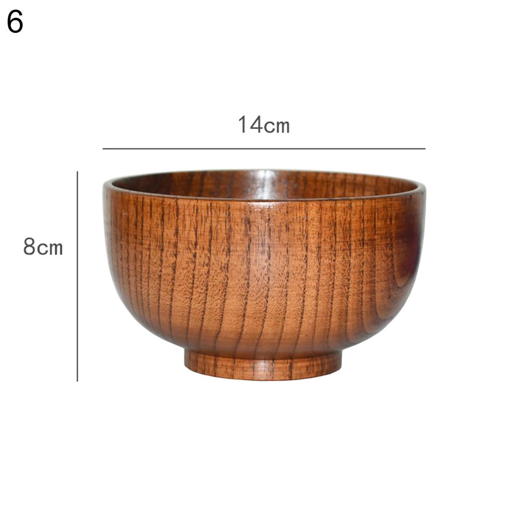 SW Wooden Noodles Rice Soup Bowl Food Storage Container Kitchen Tableware Gadget