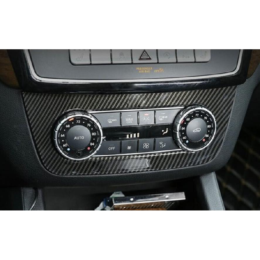 Carbon Fiber Console AC Switch Control Cover Trim Fit For Benz GLE GLS 2016-