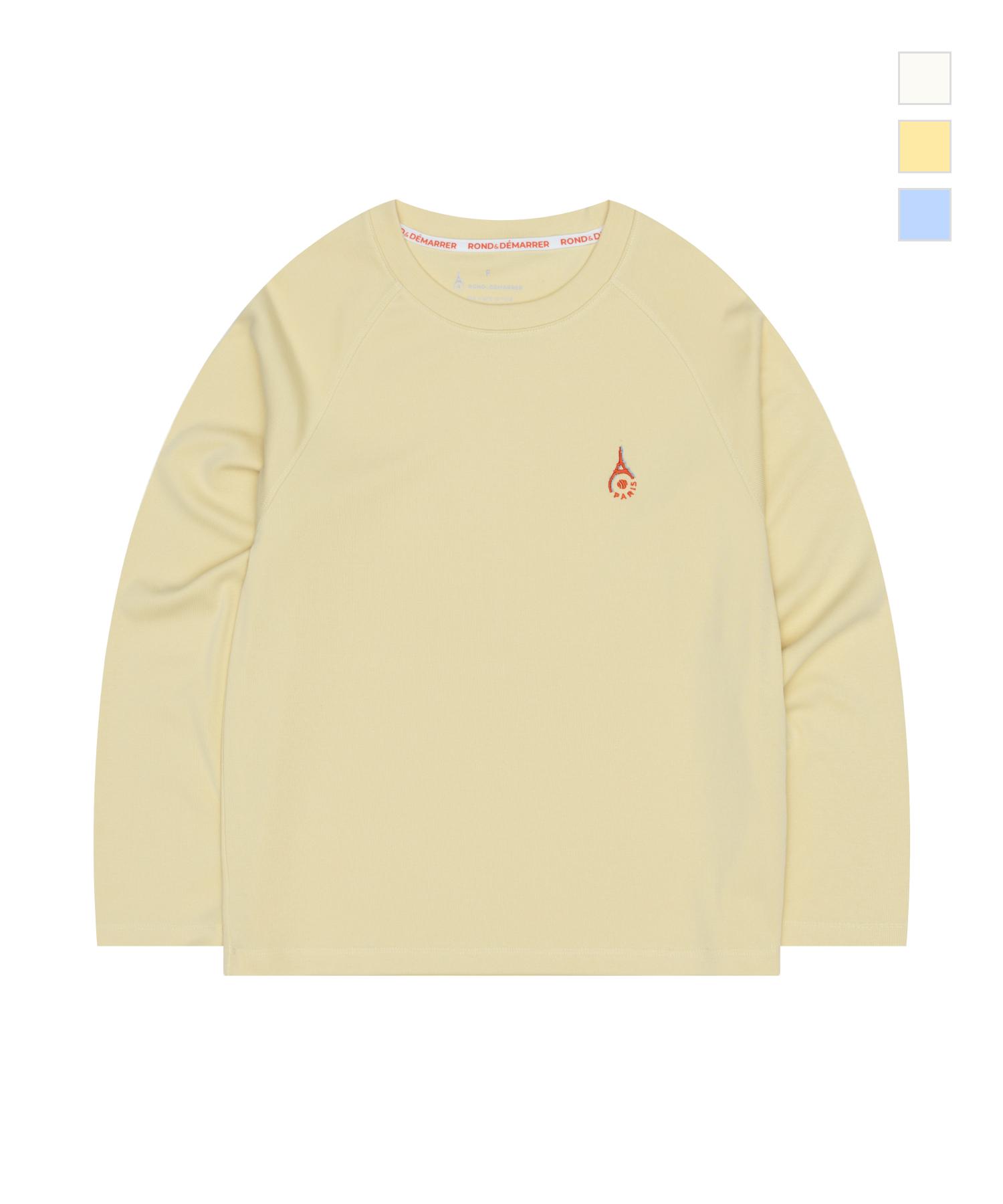 Ron And Marie [Women S] Main Symbol Embroidered Raglan Long Sleeve T-Shirt (Yellow) Free