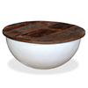 Coffee Table Solid Reclaimed Wood Bowl Shape