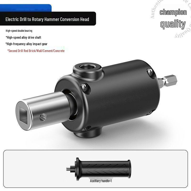 Compact Electric Drill to Impact Drill Converter for Concrete