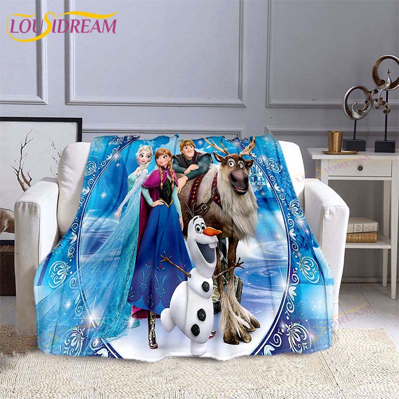 Gefrorene Mode-Decke Anime Flanell Bett-Überwurf Weiche 3D-bedruckte Cartoon-Decke Sofa Reise Camping Kinderdecke