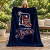 Detroit Tigers blanket Flannel Blanket Soft Cozy Plush Throw for Sofa Bed Lightweight Home Decoration Gifts for Christmas various holidays