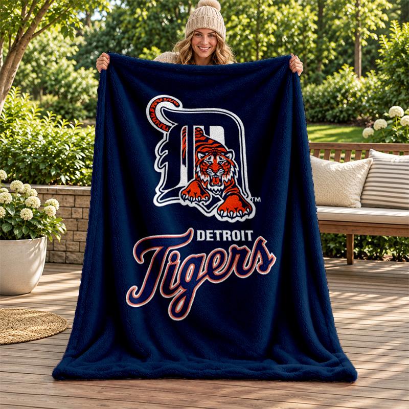 Detroit Tigers blanket Flannel Blanket Soft Cozy Plush Throw for Sofa Bed Lightweight Home Decoration Gifts for Christmas various holidays