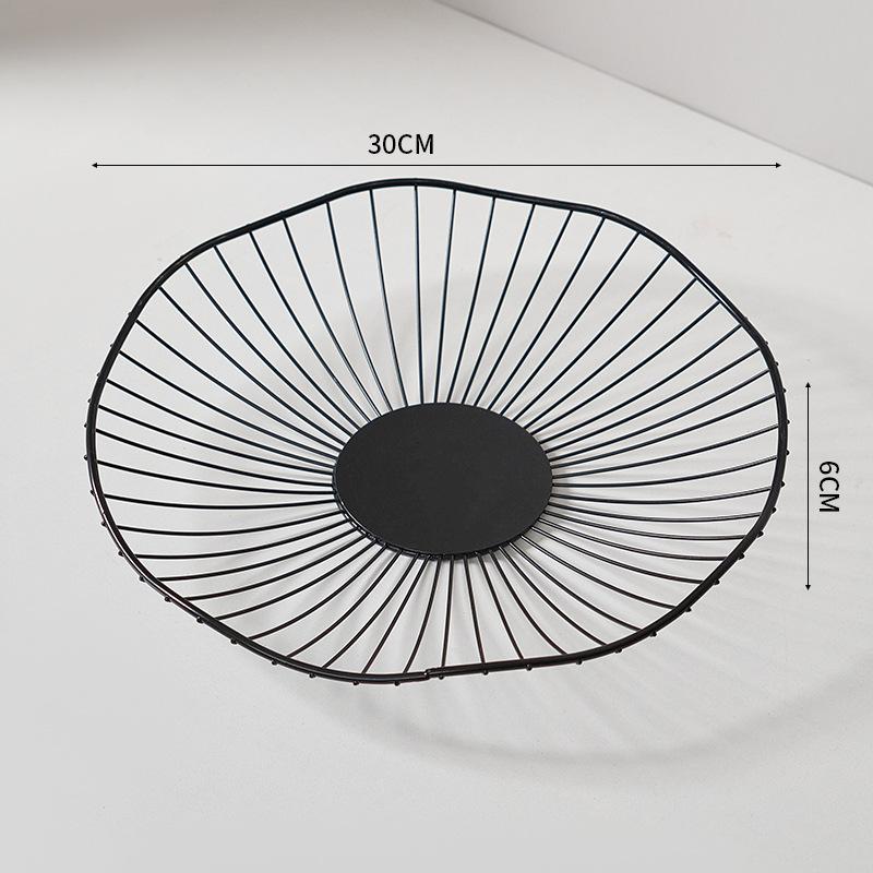 

Креативное украшение ресторана, бытовая роскошь, журнальный столик для гостиной, корзина для хранения закусок и конфет Small Flat Bottom чёрный