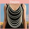Chic Body Ornament With Handmade Pearl Layers For Casual Events