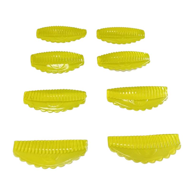

4 пары силиконовых подушечек для завивки ресниц без клея 4 размера липкие стержни для ресниц щиток для подъема 3D щипцы для завивки ресниц аппликаторы инструменты жёлтый