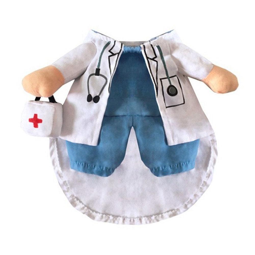 Halloween funny pet costume, doctor standing costume, pet transformation costume dog cat funny upright