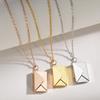 Minimalist Openable Envelope Necklace for Women - Creative Love Letter Design, Stainless Steel Jewelry Inspired by Japan & Korea