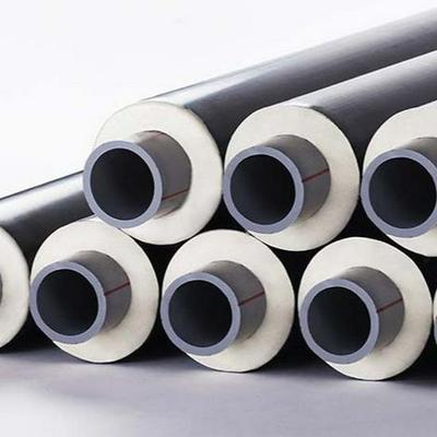 Heat Supply Direct Buried Prefabricated Polyurethane Insulated Black Jacket Steel Pipe