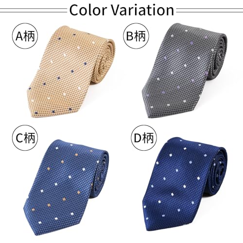 Michiko London Brand Necktie Made Japan Nishijin Weaving 100 Silk Jacquard Weave Square Pattern.