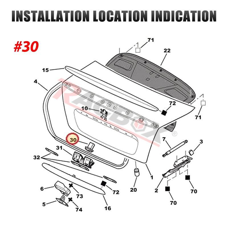 8726.V7 6554.V5 Rear Trunk Boot Tailgate Release Switch Handle Micro Switch for Citroen C4 Picasso Grand 2006-2013 8726V7 6554V5