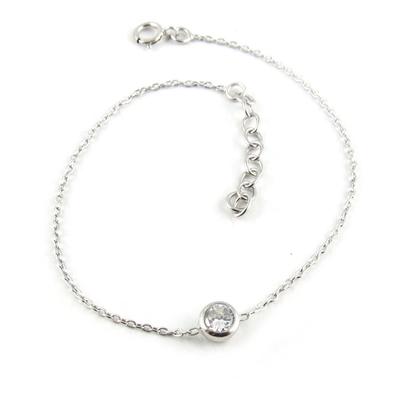 [L0519] - White 'Unique' Silver Bracelet