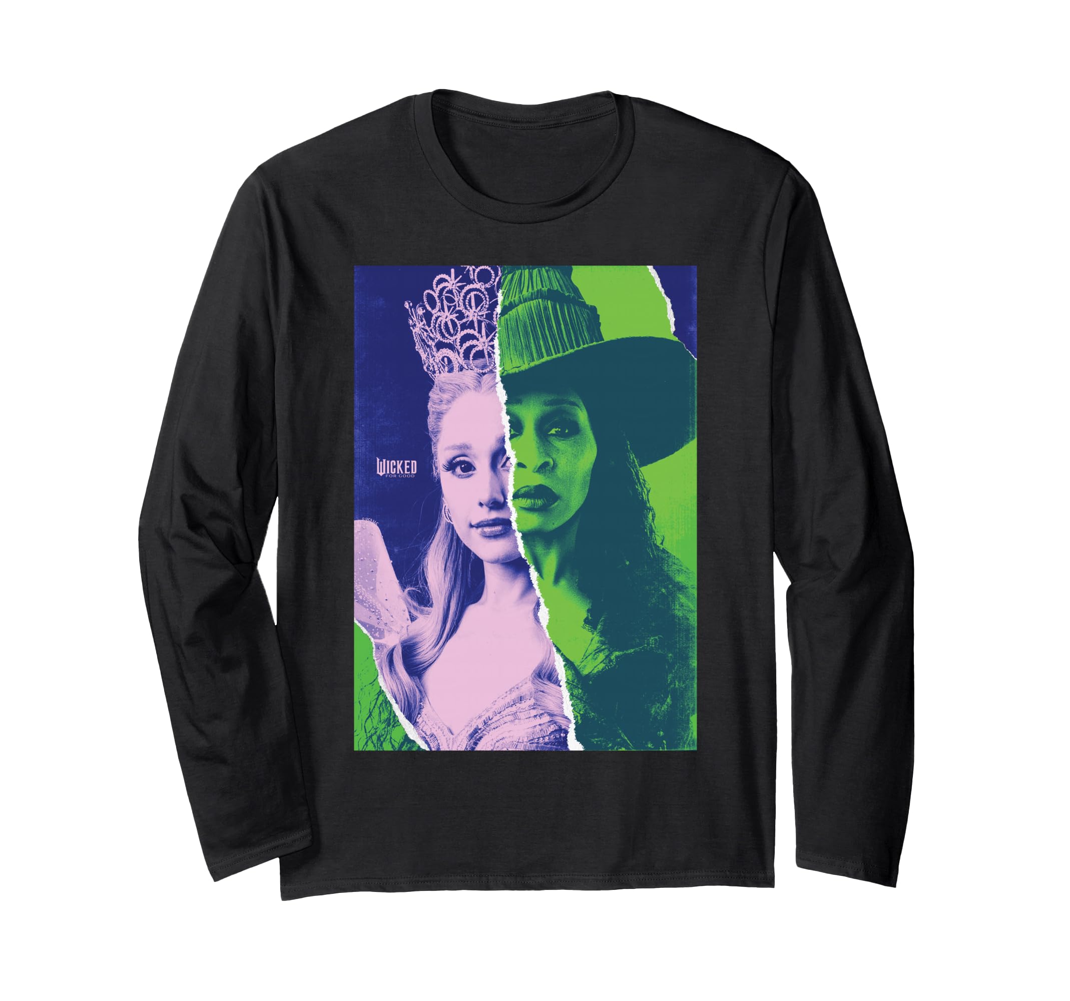 

Wicked: For Good Glinda and Elphaba Split Portrait Long Sleeve T-Shirt