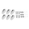 6pcs Alloy Tuner Machine Head Semicircle Buttons Replacement for Electric Guitar Bass