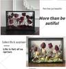 Modern Minimalist DIY Preserved Flower Mirror Frame - Decorative Hollow Picture and Dry Flower Display Stand