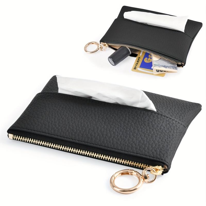 

Tissue Bag PU Leather Napkin Holder Papers Box Home Office Living Room Container Dustproof Storage Table Decoration