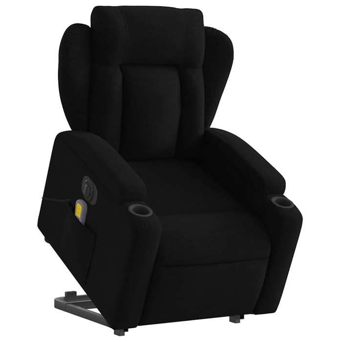VidaXL Electric Massage Recliner Chair Black Fabric 3204520
