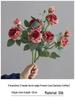 Composizione di Fiori Finti Rosa con Bordi Bruciati Retrò per Decorazione del Soggiorno o del Tavolo da Pranzo