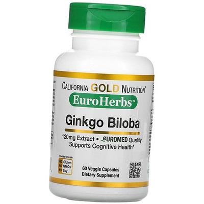Estratto di Ginkgo Biloba, EuroHerbs Estratto di Ginkgo Biloba, 60capsule (71427007)