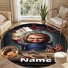 Custom Name Personalized Bride of Chucky Print Round Rug, Versatile Home Decor Carpet, for Playroom, Apartment, Balcony, Entryway, Hallway Gift