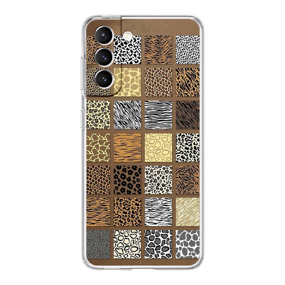 Phone Case For Samsung Galaxy S25 Edge S24 S23 FE S22 Ultra S20 S21 5G S10 Plus S10E Clear Cover Fashion Tiger Leopard Print